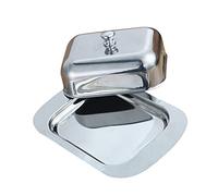 SMASOLO Butter Cutting Storage Box Insulated Butter Dish Lid Cheese Tray Sturdy Stainless Steel