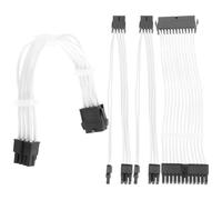 SMASOLO Cable Extension Kit Atx Pcie Power Supply Sleeved Cables with Combs for PC Power Supply Modularity and Flexible DIY Builds White