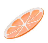 SMASOLO Ceramic Food Serving Plate with Novelty Orange Fruit Pattern Break-Resistant Dinner Tray for Snacks Desserts Steaks and Party Platters Easy to Clean for Family Meals and