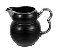 SMASOLO Ceramic Pitcher with Handle Portable Coffee Creamer Jug for Tea Service Delicate Silver-Glazed Milk Pot for Hot Syrup Salad Dressings and Special Occasions