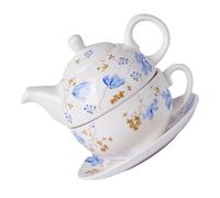 SMASOLO Ceramic Tea Pot Set with Cup for Loose Leaf and Flowering Tea Heat-Resistant Porcelain Teapot for Adults Elegant Home Decor and