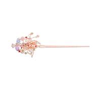 SMASOLO Chinese Style Hairpin Flower Tassels Hairpin Ancient Chinese Hair Pin Sturdy Secure Alloy Peacock Design Hair Accessory