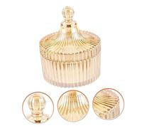 SMASOLO Clear Glass Candy Storage Holder with Lid Crystal Covered Candy Bowl for Snacks Chocolates Nuts and Trinkets Eco Friendly Glass Container for Home Decor and Special Events