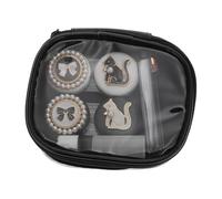 SMASOLO Contacts Lens Case Double Compartments Cute Cat Design Travel Storage Box Leakproof Contact-Lens Holder for Women and Girls