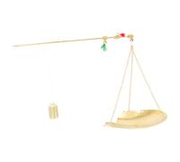 SMASOLO Copper Chinese Medicine Scale with Rod and Plate Vintage Design for Weighing Tea Leaves Dried Fruits and Medicinal Materials Compact Lightweight Kitchen Condiment Gram Scale