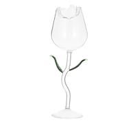 SMASOLO Creative Rose Design Cocktail Glass Wine Goblet for Bar Party Use Transparent Glassware for Home Restaurant Ktv Romantic Entertaining