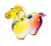 SMASOLO Crystal Horse Statue Realistic Running Sculpture for Home Office Decor Radiant Crystal Figurine Compact Wear Resistant Equestrian Ornament for Animal Lovers