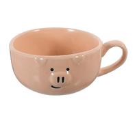 SMASOLO Cute Ceramic Pig Coffee Mug Adorable Cartoon Design for Hot and Cold Drinks Versatile Breakfast Cup for Milk Water Tea Coffee Gift for Moms and Friends