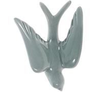 SMASOLO Dark Green Ceramic Hanging Swallows Wall Mounted Bird Wall Sculpture Small Size for Nordic Home Decoration