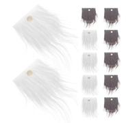 SMASOLO DIY Gnome Beard Kit 24Pcs with Pre-Cut 18X9Cm Plush Fabric Beards in Dark Grey and White, 1.5Cm Unfinished Wooden Nose Balls for Seasonal Crafts, Easter and Christmas Gnome