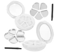 SMASOLO Diy Refillable Lipstick Case 2 Sets with Aluminum Tray and Brush, 5-color Lipstick Subpackaging Box for Makeup Artists and Travel, Highlight and Eyeshadow Container Kit Random Style