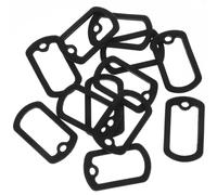 SMASOLO Dog Tag Silicone Silencer Covers 12pcs Military Dog Id Tag Protector Noise Reduction Black Silicone Pet Collar Accessories