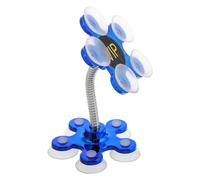 SMASOLO Double-Sided Suction Cup Car Phone Holder, Blue Universal Mobile Bracket for GPS Navigation and Smartphone Use, Adjustable Phone Mount for Vehicle Dashboard and Commuting