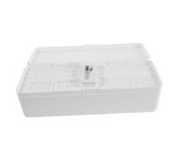 SMASOLO Durable Battery Organizer Box with Divided Compartments for Aa Aaa Batteries Cable Storage Box for USB Cords Chargers and Camera Accessories Portable Desk Cable Management for Home White