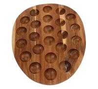 SMASOLO Egg Storage Tray with Slots Large Capacity Rustic Minimalist Egg Holder for Kitchen Refrigerator Countertop Serving Platter