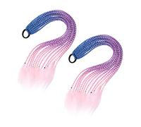 SMASOLO Elastic Hair Ties Braid Wig Accessories Colorful Braids for Girls and Women Great for Cosplay and Party