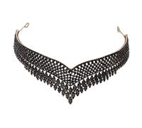 SMASOLO Elegant Black Crystal Rhinestone Tiara Vintage Bridal Hair Accessory for Weddings and Special Occasions Durable Headdress for Brides Bridesmaids