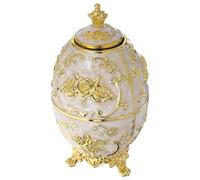 SMASOLO Elegant Vintage Toothpick Dispenser with Embossed Gold and White Rose Design Automatic Press-type Storage Box Refillable Plastic Holder for Kitchen Countertop and Dining Table