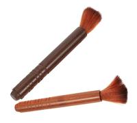 SMASOLO Erhu and Violin Rosin Brush Set 2pcs, Solid Wood Dust Cleaning Tools for String Instrument Care, Ebony and Rosewood Handles, Portable Maintenance for Erhu and Violin Players
