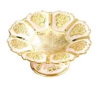 SMASOLO European Style Bright Gold Fruit Dish Decorative Snack Plate for Home and Hotel Chic Candy and Cake Storage Holder Fruit Platter for Dining Table and Living Use