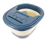 SMASOLO Foldable Foot Bath Bucket Lid Blue Foot Soaking Tub for Home Use for Relaxation and Leg Steam Therapy