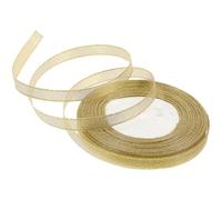 SMASOLO Gold Metallic Glitter Ribbon 1cm X 22m Thin Curling Ribbon for Wrapping Flower Bouquets Birthday and Wedding Party Decoration Craft and DIY Ornament