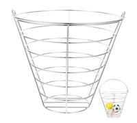 SMASOLO Golf Ball Basket Outdoor Stainless Steel Golf Ball Container Portable Storage Bucket for Golfers