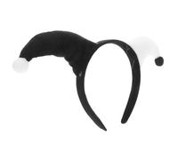 SMASOLO Halloween Clown Headband Cute Clown Hair Ornament with Decorative Elements for Festival Party Costume and Stage Performance Black White Red Design