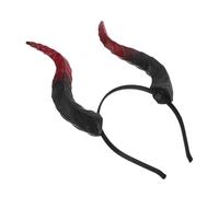 SMASOLO Halloween Devil Horns Headband with Detachable Black and Red Horns Lightweight Elastic PU and Iron for Cosplay Masquerade Party Fit