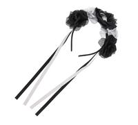 SMASOLO Halloween Skull Rose Headdress for Women Comfortable Hair Decor Day Dead Party Headband Creative Flower and Skull Design for Halloween Costume and Cosplay
