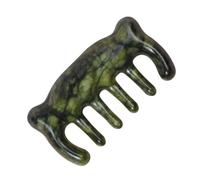 SMASOLO Handheld Jade Guasha Hair Comb Scalp Massager for Relaxation and Hair Growth Natural Cooling Jade Brush Stimulates Scalp Improves Texture Calming Massage Tool for Daily Care and