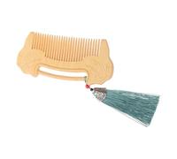SMASOLO Handmade Boxwood Comb with Ruyi Lock Design Fine Tooth Grooming Tool for Men Women for Beard Care Scalp Massage Elegant for Special Occasions
