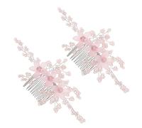 SMASOLO Handwoven Crystal Bridal Hair Comb for Wedding Party Rhinestone Side Hairpiece for Bride and Bridesmaids Elegant Acrylic Headpiece Compatible with Various Wedding Dress Styles