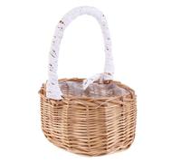 SMASOLO Handwoven Rattan Flower Basket Natural Woven Storage Container Breathable Decorative Basket for Home Garden and Fruit Display