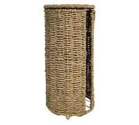 SMASOLO Handwoven Seagrass Tissue Storage Basket with Lid Multi-functional Decorative Toilet Paper Holder for Bathroom Kitchen Bedroom Organizing Lightweight Storage Bin