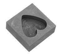 SMASOLO Heart Shape Graphite Casting Mold for Melting Silver Copper Gold Durable Ingot Mold with Smooth Surface Saving Thermal Conductivity for Smelting and Science Education