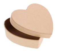 SMASOLO Heart-Shaped Kraft Paper Box 12.5x10.5x4cm DIY Storage Box Lid for Candy Wrapping and Festival Presents