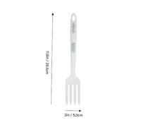 SMASOLO Heat Resistant Silicone Cooking Fork Flexible and Kitchen Tool with Smooth Handle for Convenient Serving and Food Preparation Dishwasher Safe Pure White