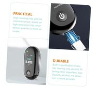 SMASOLO High-Precision Mini Alcohol Detector with Tft Display USB Rechargeable Handheld for Accurate Non-Contact Alcohol Testing Portable Brown Translucent Shell Uses Per Charge