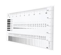 SMASOLO High Precision Sec Estimation Ruler for Diameter and Line Measurement Portable Transparent Film Ruler for Defect Detection and Area Measurement Plastic Gauge for Professional Use