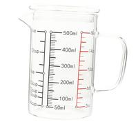 SMASOLO High Temperature Resistant Glass Measuring Cup with Cover Clear Scale Easy to Read Markings Smooth Rounded Rim Convenient for Home Kitchen Restaurant Cafes
