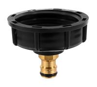 SMASOLO IBC Water Tank Adapter with Heavy Duty Spiral Cap Brass Hose Connector for Leakproof Fluid Transfer Quick Connect for Tote Tanks Suitable for Industrial and Garden Use