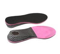 SMASOLO Invisible Height Increase Insoles 3cm, Breathable Sports Shoe Lift Inserts Shock Absorption for Running and Walking, Black Red Elastic Cushion Pads for Men and Women