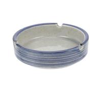 SMASOLO Japanese Style Ceramic Ashtray Vintage Desktop Ash Holder with Grooves Practical Home Decor for Office and Living Space