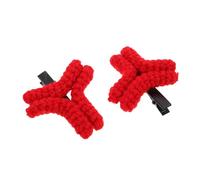 SMASOLO Knitted Red Anger Mark Hair Clip for Women Soft Yarn Bangs Barrette Fun Novelty Styling Accessory for Parties Themed Events and Everyday Hair Fashion