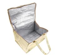 SMASOLO Large Capacity Insulated Food Bag with Thick Aluminum Foil for Seafood Cake Pizza Carrying Portable Thermal Lunch Tote for Picnic Travel Shopping Easy to Clean and Lightweight