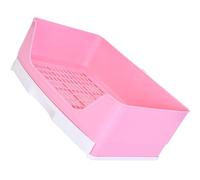 SMASOLO Large Pink Rabbit Litter Box Drawer, Plastic Small Pet Toilet for Guinea Pigs, Chinchillas, Bunny Training Potty, Ferret and Puppy Litter Pan for Indoor Pet Use