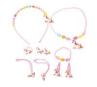 SMASOLO Little Girl Jewelry Set Unicorn Princess Dress Up Kit Necklace Bracelet Durable Party Accessories Gift