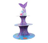 SMASOLO Little Mermaid Party Favors Cute Cake Stand Cupcake Stand Decor Tropical Party Decorations Dessert Serving Trays Ocean Themed Decor Under The Sea Cake Topper