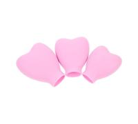SMASOLO Makeup Brush Covers Set 3pcs Pink Silicone Protective Dustproof Lids for Travel Cosmetic Brush Organizers for Portable
